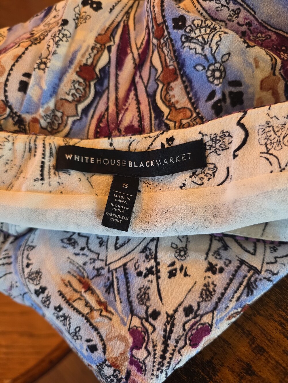 White House Black Market 2 Piece Paisley Maxi Skirt Set Size 2 Small - Picture 7 of 9